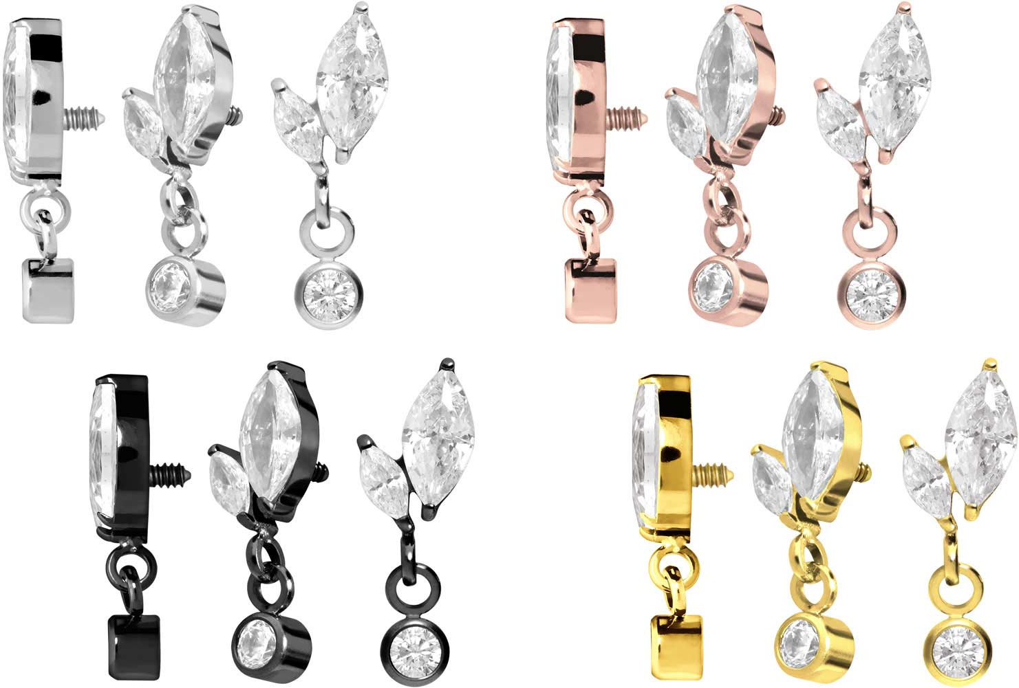 Titan Piercing Aufsatz Mit Herzensschloss 0,9mm - Schraubverschluss In Gold